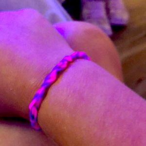 Pink and purple rubber band